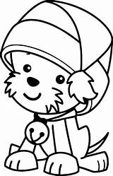 Puppy Wecoloringpage Claus Reindeer sketch template