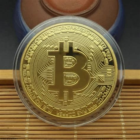 buy gold plated bitcoin coin collectible bitcoin art collection gift physical