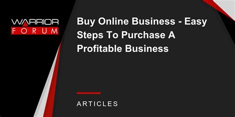 buy  business easy steps  purchase  profitable business