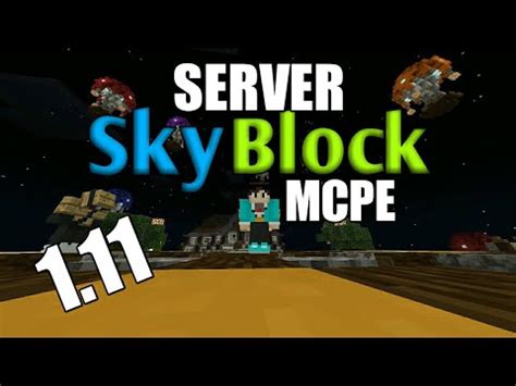 server sky block mcpe  minecraft indonesia youtube