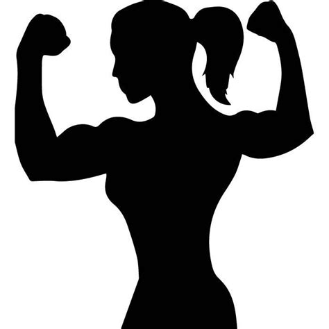 female bodybuilder silhouette athletics wall stickers sports decor art