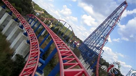 Superman Ride Of Steel Front Seat On Ride Hd Pov Six Flags America