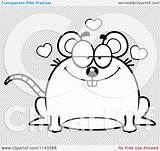 Chubby Infatuated Mouse Outlined Coloring Clipart Cartoon Vector Illustration Thoman Cory Regarding Notes Quick sketch template