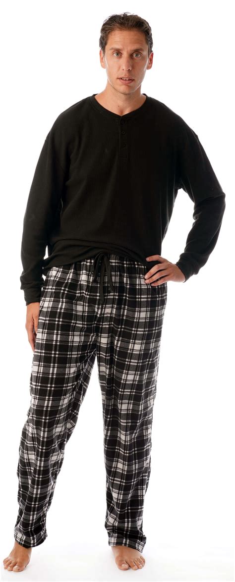 followme mens pj set fleece pajama bottom  thermal top ebay