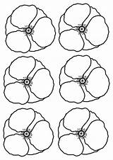 Remembrance Poppies Anzac Veterans Pinwheel Craftnhome sketch template