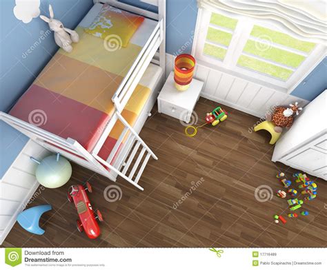 childrens room top view royalty  stock images image