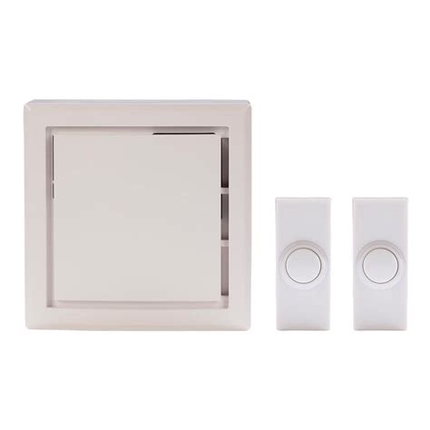 hampton bay wireless plug  doorbell kit   wireless push buttons white hb