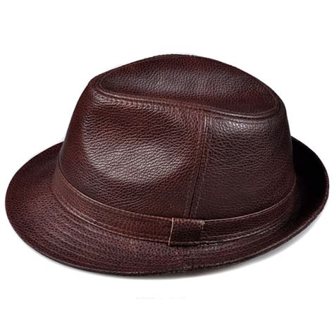lemont genuine leather trilby hat ghelter