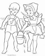 Beach Coloring Pages Printable Library Clipart Kid sketch template