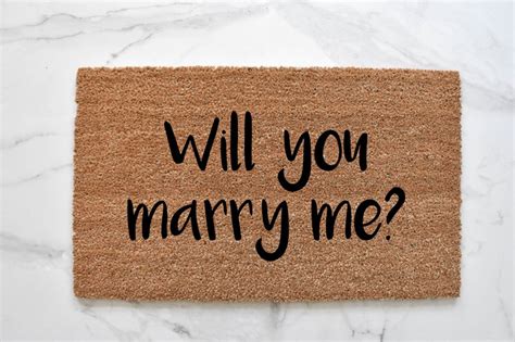 will you marry me doormat will you marry me sign proposal