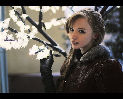 olesya kharitonova model redhead snow wallpapers hd
