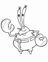 Mr Krabs Coloring Pages Colouring Library sketch template