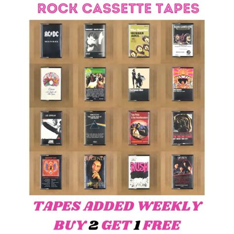 5 and up cassette tapes rock folk psychedelic surf 60s 70s 80s build ur