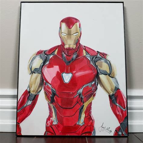 iron man mark  suit color pencil drawing etsy uk
