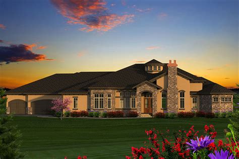 luxury  bed tuscan ranch house plan ah architectural designs house plans