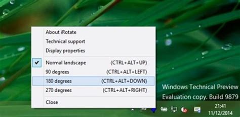 create keyboard shortcut  rotate screen  windows