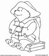 Paddington Coloring Pages Smile Big Ours Coloriage Valise Assis Sur Printable Sa Easy sketch template