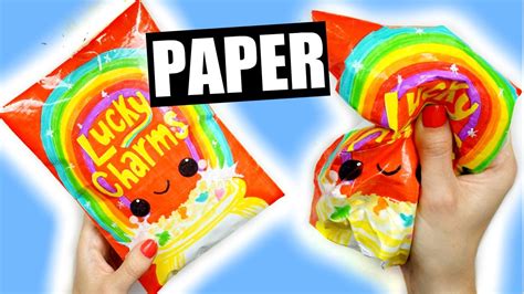 diy paper squishy lucky charms paper squishy week  youtube