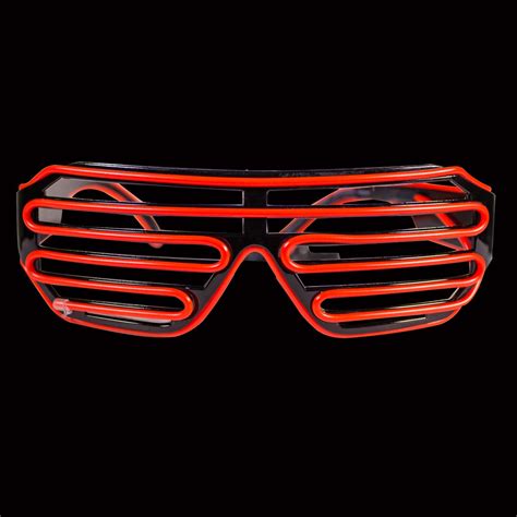 red led slotted el sunglasses red shop  color