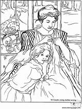 Coloring Pages Mother Sewing Cassatt Famous Adult Colouring Color Artists Printable Youg Cassat Real Loads Painter Adults Artwork Para Arte sketch template