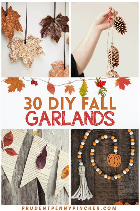 diy fall garlands  banners prudent penny pincher
