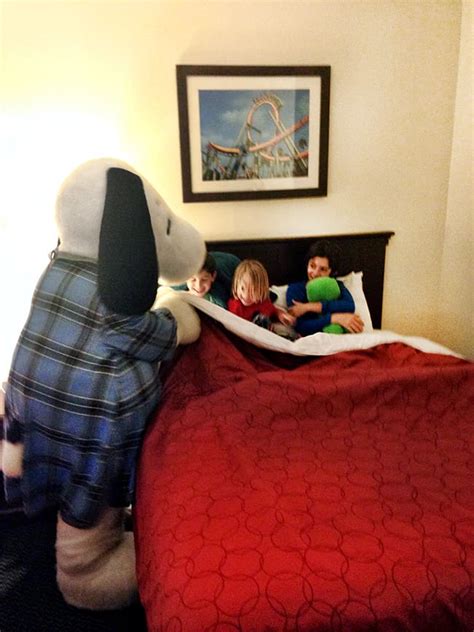 get tucked into bed by snoopy at knott s berry farm hotel