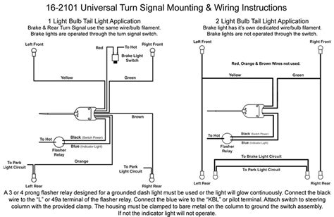 universal turn signal wiring color diagram  faceitsaloncom