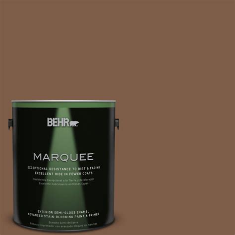 behr marquee  gal bxc  outback brown semi gloss enamel exterior
