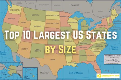 largest  smallest states  america  size knowinsiders