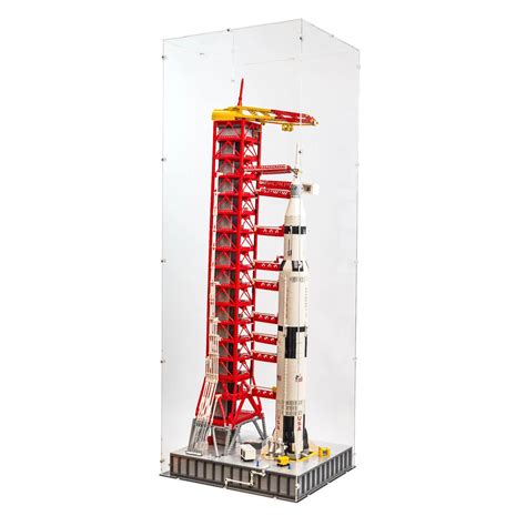 display case  lego nasa apollo saturn  launch tower idisplayit
