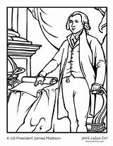 James Madison Coloring President Pages Presidents Leaders Printables American First sketch template