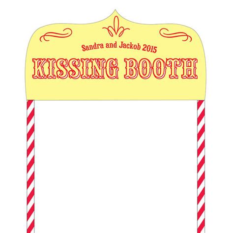 printable kissing booth sign