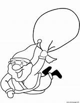 Santa Claus Coloring Pages Christmas Colouring Flying Printable Print Color Drawing Categories sketch template