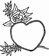Coloring Heart Pages Printable Rose Hearts Valentines Kids Color Print Designs Cliparts Wings Small Books Bestcoloringpagesforkids sketch template