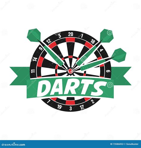 darts label badge logo darts sporting symbols stock vector illustration  seal logo