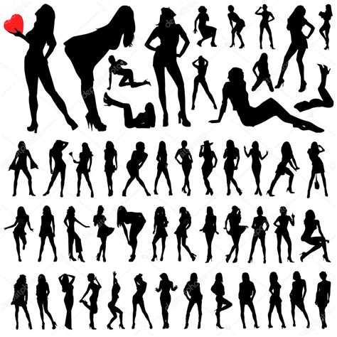 Collection Of Sexy Woman Vector — Stock Vector © Bogalo 8939045