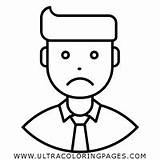 Coloring Facial Expression Unhappy Pages Getdrawings Employee Drawing sketch template