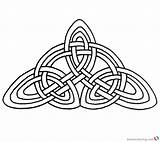 Celtic Knot Coloring Pages Pattern Triangle Printable Kids Print Color sketch template