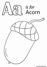Acorn Letter Buchstabe Getcolorings sketch template