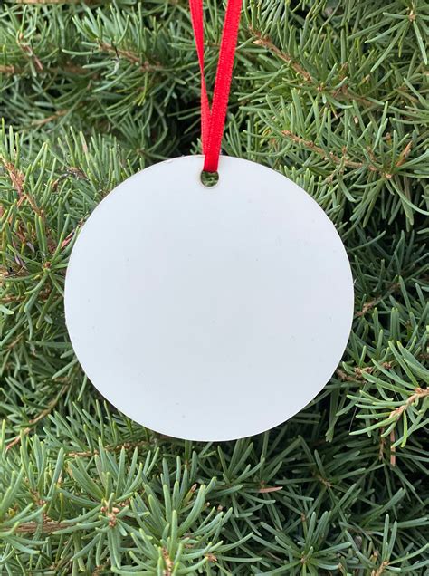 sublimation blanks circle ornaments double sided mdf  sided blank xmas