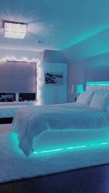 Cute Led Light Bedroom In 2020 Dream Rooms Girl Bedroom Designs