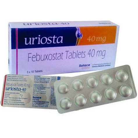 febuxostat  mg febuxostat tablets uriosta    rs box  ambala