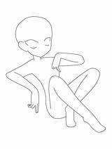 Base Anime Sitting Girl Body Drawing Template Sketch Deviantart Coloring Pages Getdrawings Favourites Add sketch template