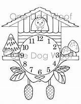 Clock Cuckoo Coloring Digital Create Own Colouring Print Printable Drawing Christmas Grandfather Pages Template Etsy Clocks Downloadable Con sketch template