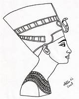 Nefertiti Bust Beautyful Thutmose sketch template