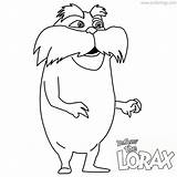 Lorax Xcolorings Pipsqueak Mustache Seuss sketch template
