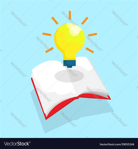 knowledge education light bulb growth  open vector image