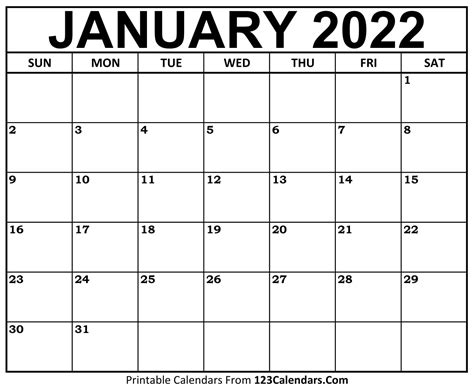 printable january  calendar templates calendarscom