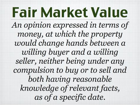 whats  fair  fair market  norcal valuation