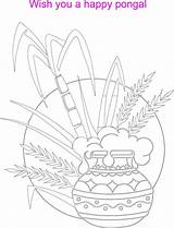Pongal Coloring Pages Sugarcane Lohri Kids Festival Happy Sketch Template Drawings Draw Cane Sugar sketch template